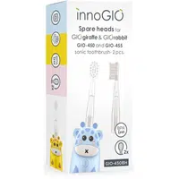 innoGIO GIOGiraffe & GIORabbit Spare Heads Transparent náhradní hlavice pro zubní kartáček pro děti GIOGiraffe & GIORabbit Sonic Toothbrush 2 ks