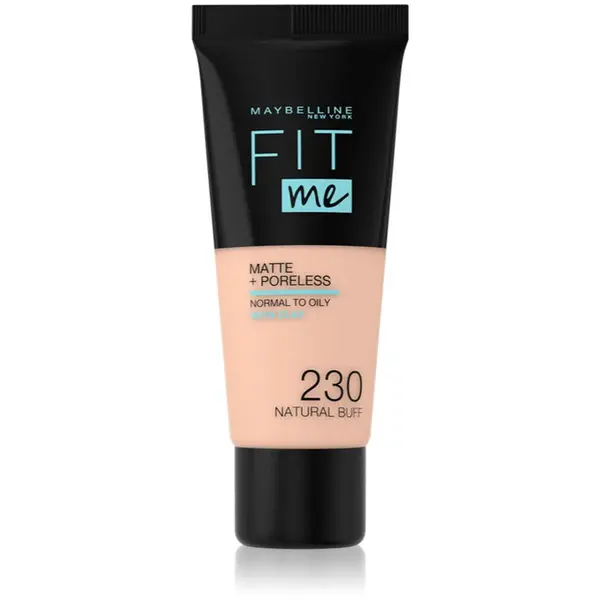 MAYBELLINE NEW YORK Fit Me! Matte+Poreless matující make-up pro normální a mastnou pleť odstín 230 Natural Buff 30 ml