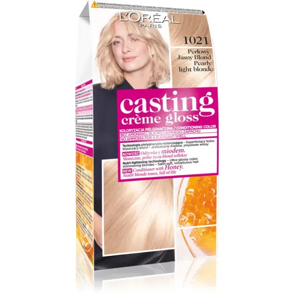 L’Oréal Paris Casting Creme Gloss barva na vlasy odstín 1021 Pearly Light Blond 1 ks