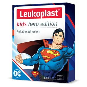 LEUKOPLAST Kids HERO Superman náplast 2 velikosti 12 kusů
