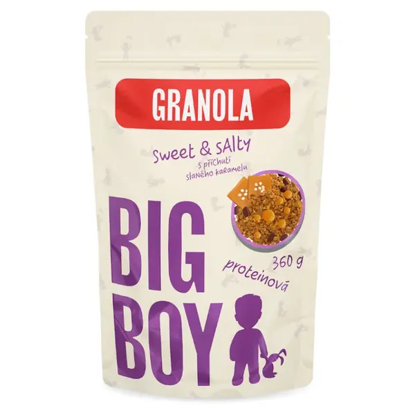 BIG BOY Proteinová granola s příchutí slaného karamelu 360 g