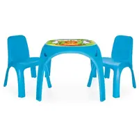 Plastový stolek + dvě židličky modrý