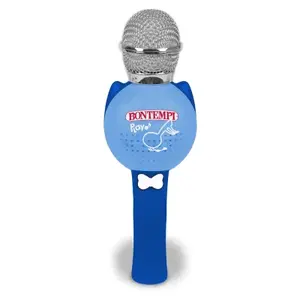 Karaoke bezdrátový mikrofon modrý