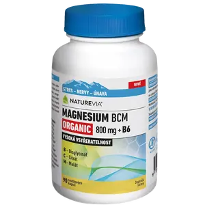 NATUREVIA Magnesium organic BCM 800 mg + B6, 90 kapslí