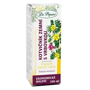 DR.POPOV Kapky bylinné kotvičník s vrbovkou 100 ml