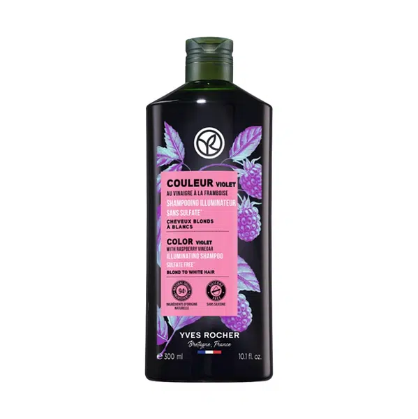 YVES ROCHER Šampon neutralizující žluté tóny s malinovým octem 300 ml