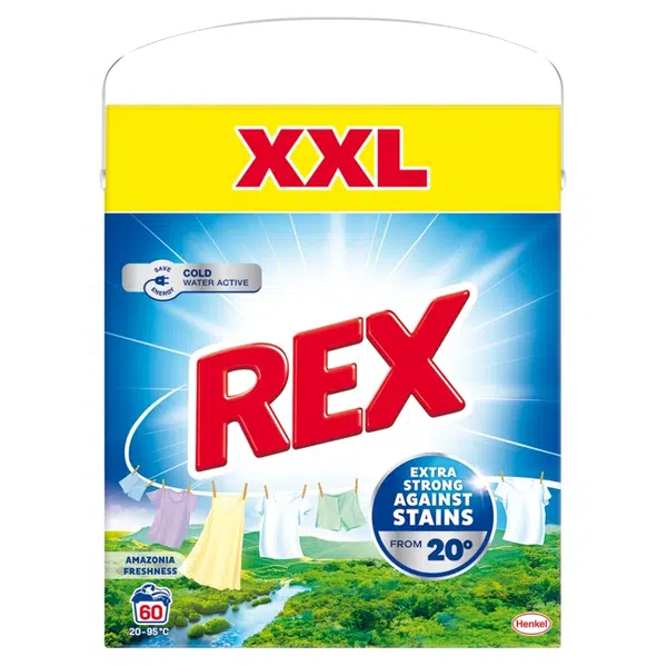 REX Prací prášek Amazonia Freshness Box 60 praní 3,3 kg