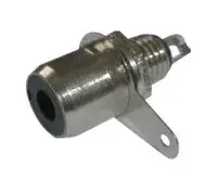 Zdířka CINCH panel kov černá