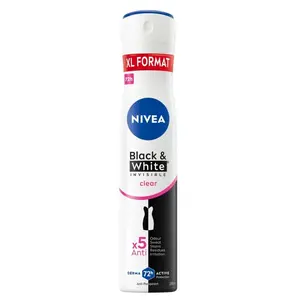 NIVEA Black&White Invisible Clear Antiperspirant sprej 200 ml