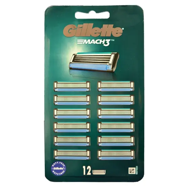 GILLETTE Mach3 Náhradní hlavice 12 kusů