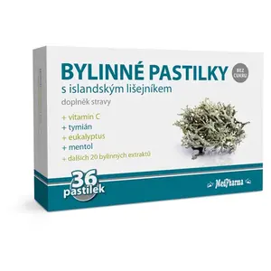 MEDPHARMA Bylinné pastilky s islandským lišejníkem 36 ks
