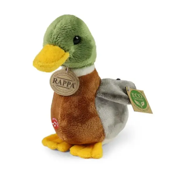 Plyšová kachna divoká se zvukem 22 cm ECO-FRIENDLY