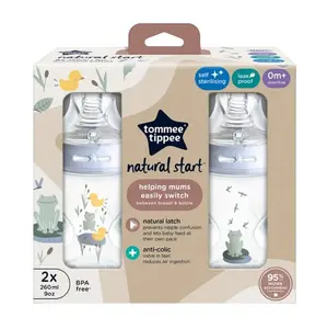 TOMMEE TIPPEE Natural Start lahev anti-colic 0m+ 260 ml 2 kusy