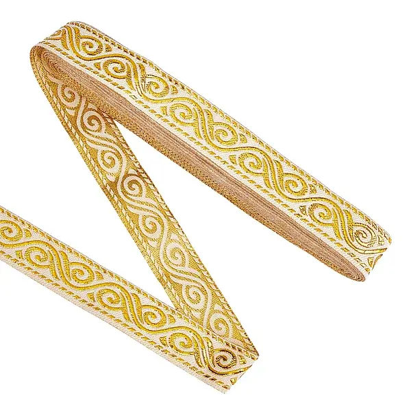 Ethnic Style Polyester Flower Jacquard Ribbons