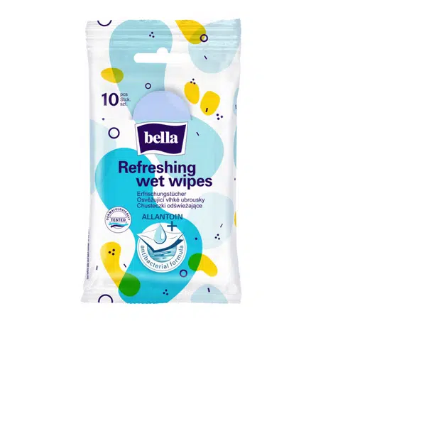BELLA Vlhčené ubrousky antibakteriální 10 kusů