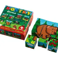 Dětské kostky TEDDIES Moje první lesní zvířátka 9ks