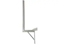 Anténní držák 25cm na zeď se vzpěrou, trubka 42/2mm, výška 66cm