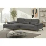 Sit & More ROHOVÁ SEDAČKA, textil, kůže, mokka