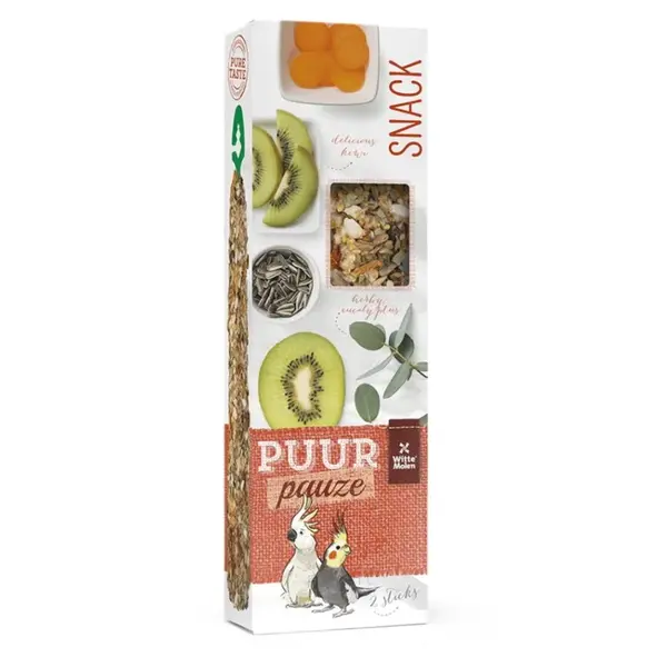 WITTE MOLEN Puur Pauze tyčinky pro papoušky kiwi a eukalypt 140 g