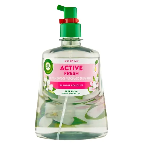AIR WICK Active Fresh Náplň na vodní bázi do automatického difuzéru Jasmínové květy 228 ml
