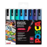 Sada akrylových fixů Uni Posca 5M 1,8-2,5mm 8ks Ocean