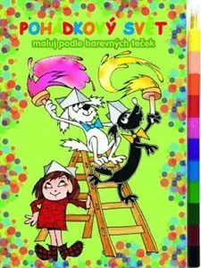 Pohádkový svět - Maluj podle barevných teček + maxi voskovky