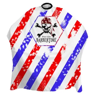 Pánská pláštěnka na stříhání vlasů a vousů Pirates of the Barbertime Crystal Barber Cape - barevná (BT 701) + dárek zdarma