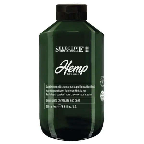 Hydratační kondicionér pro suché a lámavé vlasy Selective Professional Hemp Hydrating Conditioner - 200 ml + dárek zdarma