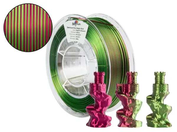 Spectrum 81393 3D filament, PLA Magic Silk, 1,75mm, 250g, Vícebarevný (Magenta blossom)