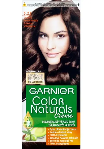 Permanentní barva Garnier Color Naturals 3.23 jiskřivá tmavě hnědá + dárek zdarma