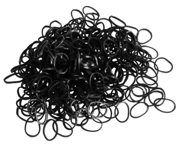 Gumičky do vlasů Duko 2555B - černé, 500 ks