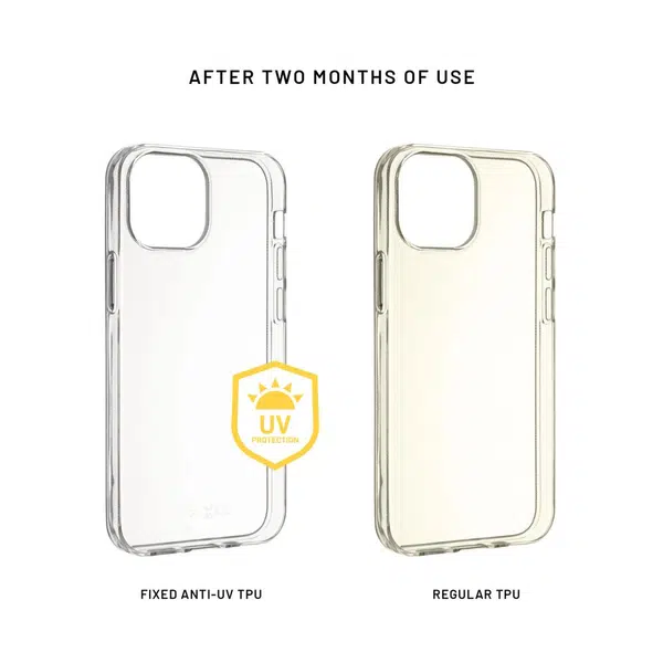 Zadní TPU gelové pouzdro FIXED Slim AntiUV pro Apple iPhone 16 Pro Max, transparentní