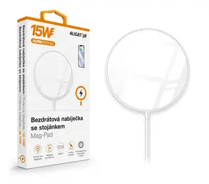 Aligator Magsafe 15W bezdrátová nabíječka bílá