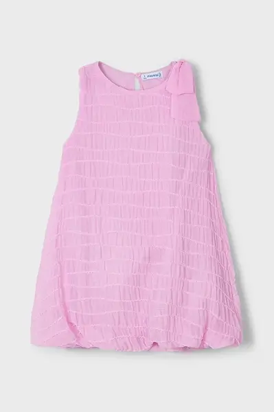 Dívčí šaty Mayoral růžová barva, mini, 3916