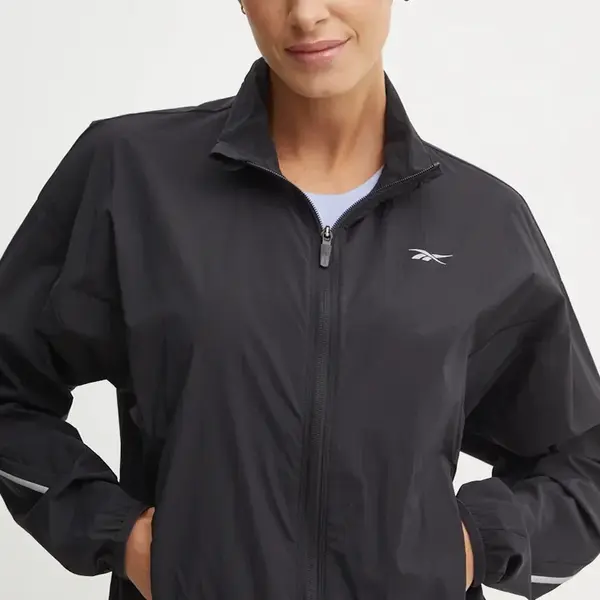 Běžecká bunda Reebok Speed černá barva, oversize, 100205704