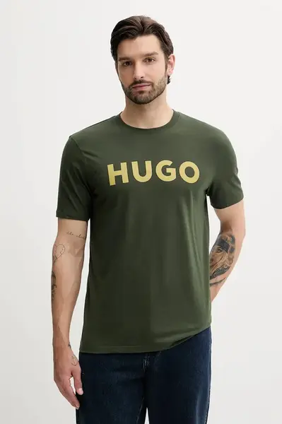 Bavlněné tričko HUGO Dulivio