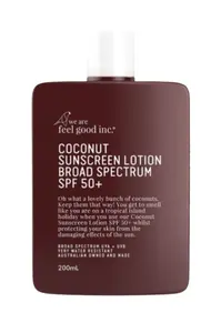 We are feel good inc. Coconut sunscreen lotion SPF 50+ 200 ml