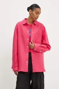 Moschino Jeans  Vlněná košilová bunda