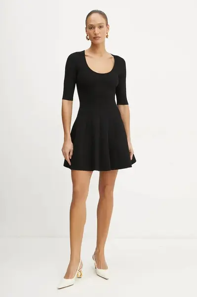 Šaty BOSS černá barva, mini, 50530722