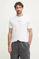 Bavlněné tričko Guess bílá barva, s potiskem, M5RI58 K9RM1