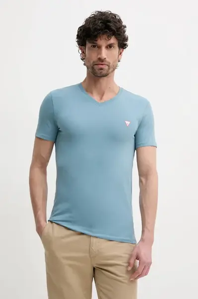 Tričko Guess modrá barva