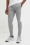 Tréninkové kalhoty Puma teamEVOSTRIPE šedá barva, vzorované, 659948