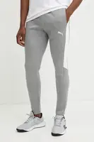 Tréninkové kalhoty Puma teamEVOSTRIPE šedá barva, vzorované, 659948