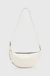 Kožená kabelka AllSaints HALF MOON bílá barva, W301XB