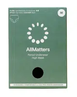 AllMatters Menstruační kalhotky s vysokým pasem vel. M 1 ks černé