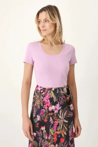 Bavlněné tričko Medicine dámské, fialová barva