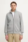 Mikina Tommy Hilfiger pánská, šedá barva, hladká, MW0MW38083