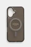Obal na telefon Guess iPhone 16 6.1 černá barva, GUHMP16SHFGEREK