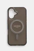 Obal na telefon Guess iPhone 16 6.1 černá barva, GUHMP16SHFGEREK