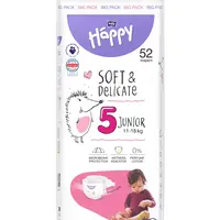 Bella Baby Happy Soft&Delicate 5 Junior 11–18 kg dětské pleny 52 ks